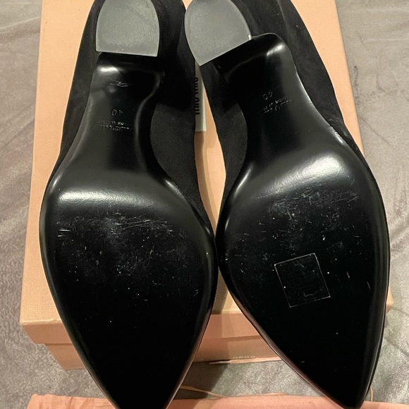 New Miu Miu Calzature Donna Suede Pumps Size 40 - Picture 5 of 7